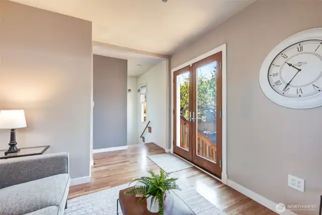 Den again, note the French Doors
