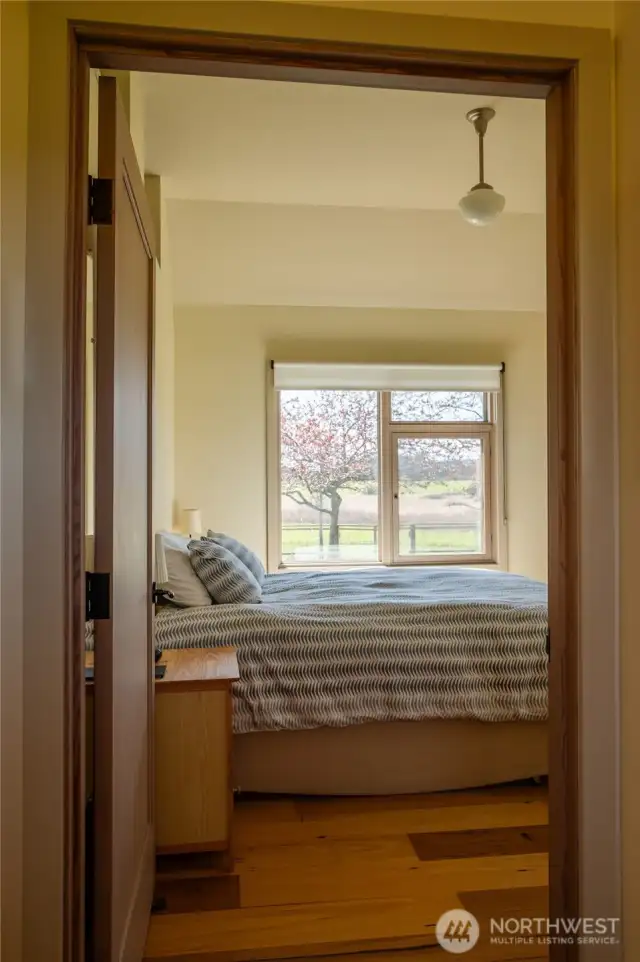 Primary bedroom seen from hallway