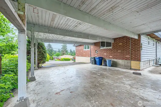 Carport with room for 2 cars or RV parking
