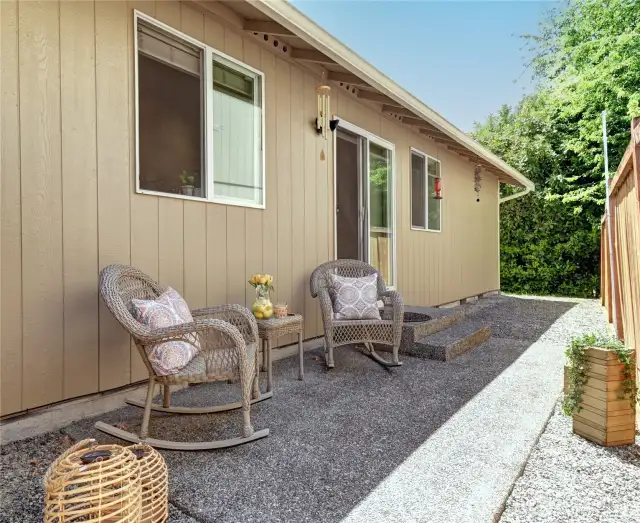 Patio off of the kitchen