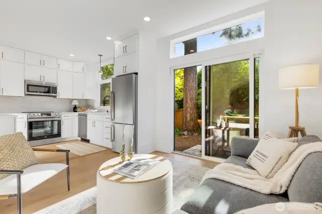 Beautiful light enters the family room