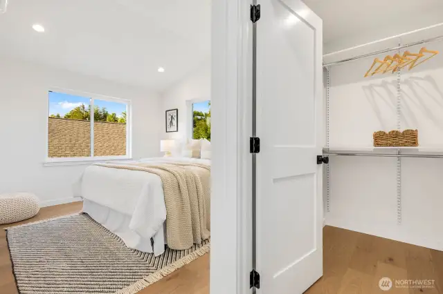 Master bedroom with large closet