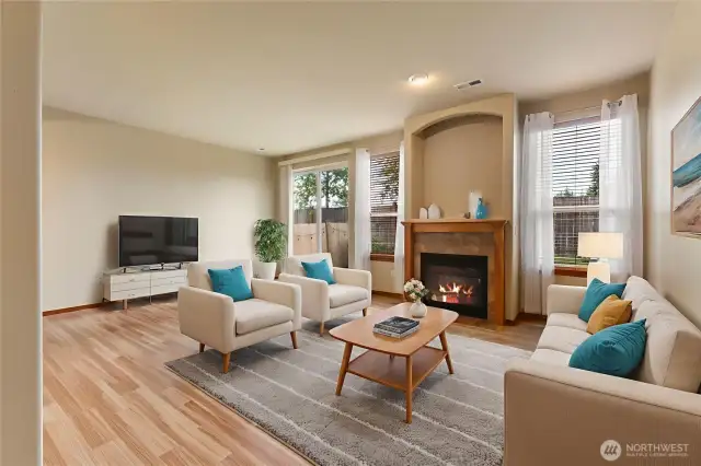 Virtual Staging of Family room