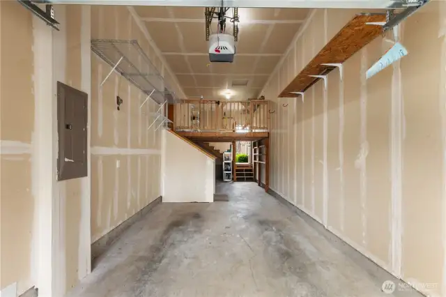 Tons of storage and a door leading directly to the backyard