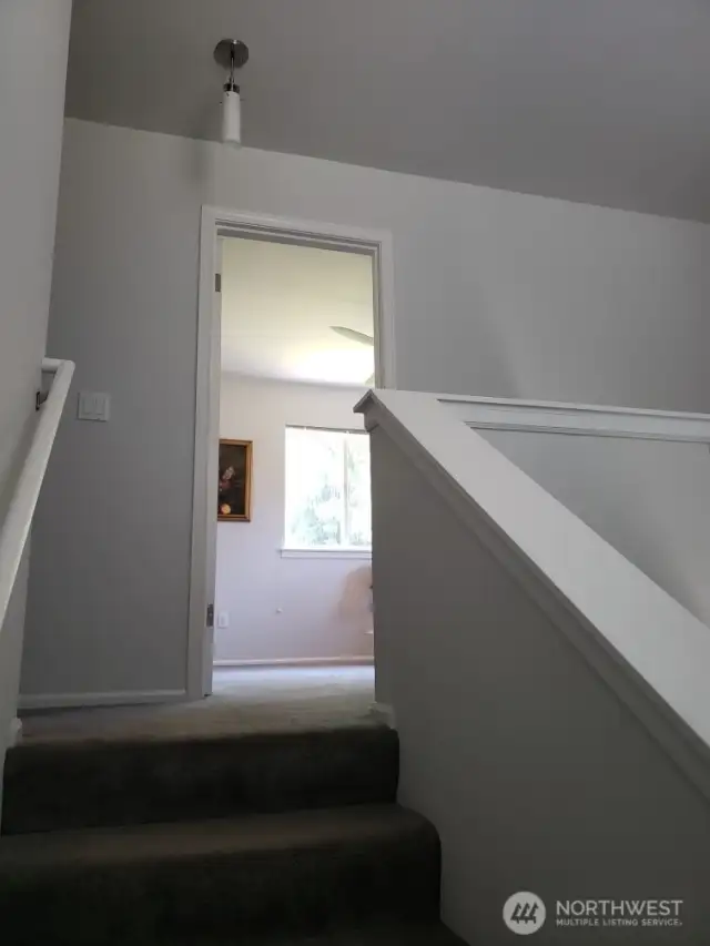 upstairs