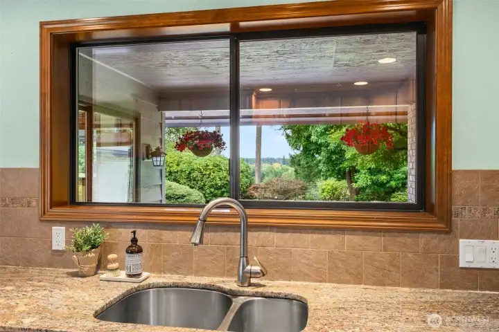 Kitchen sink window with Mountain View