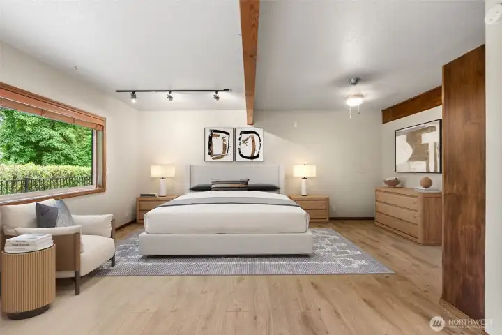 Potential use as Main Floor Primary Suite  Digitally Staged