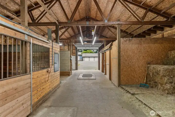 Stalls and Hay Storage.