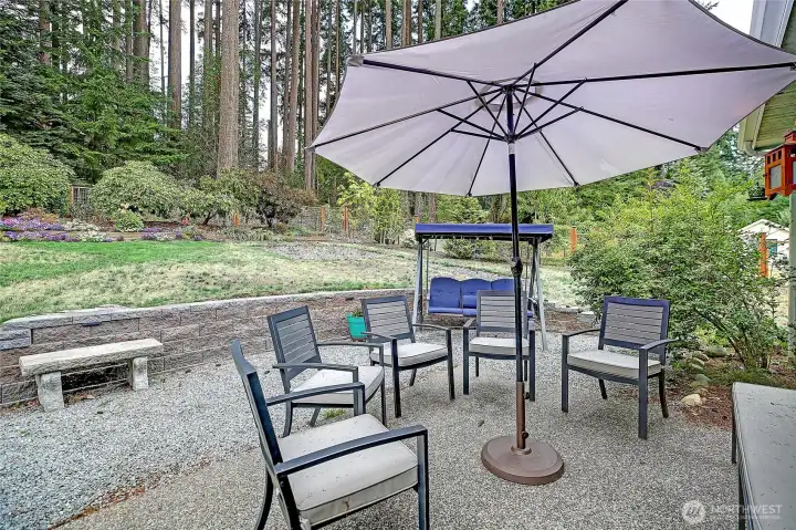 Large patio offers a nice area for an abundance of guest seating!