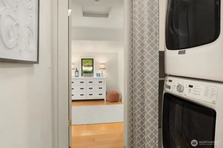 Laundry center on upper level