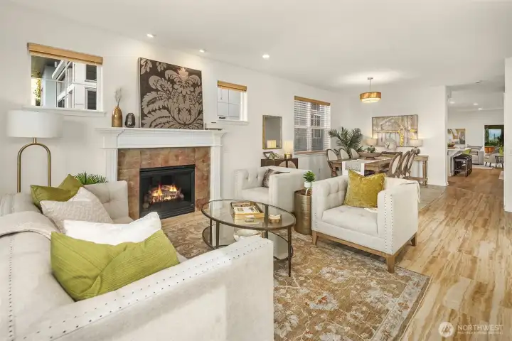 Living Room with Gas Fireplace