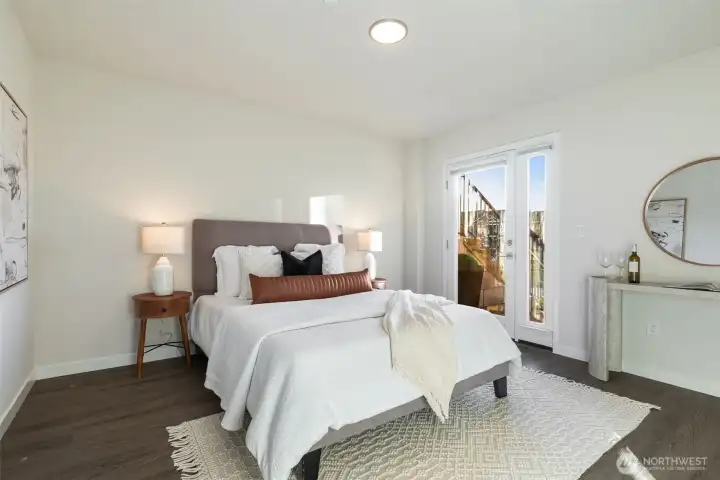 Lower level guest suite/flex space.