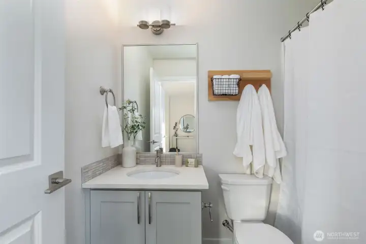 Lower level full bathroom.