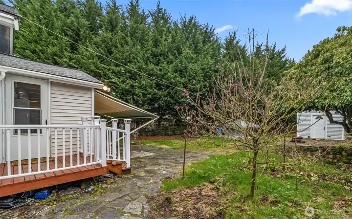 Shed's Power comes from the Home via Temporary Overhead Wiring