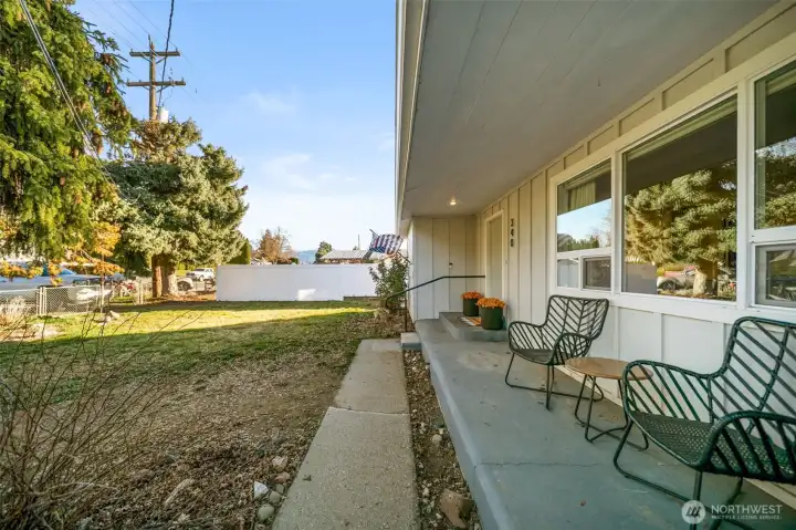 Fully fenced front with an access gate to a fully fenced backyard