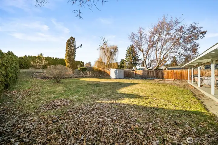 Fully fenced front and back. This property is serviced by irrigation