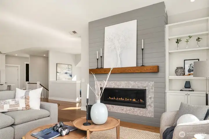 Open layout with loft area for play space.