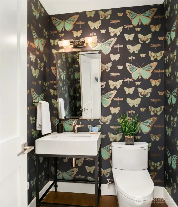 Half bath on living level.