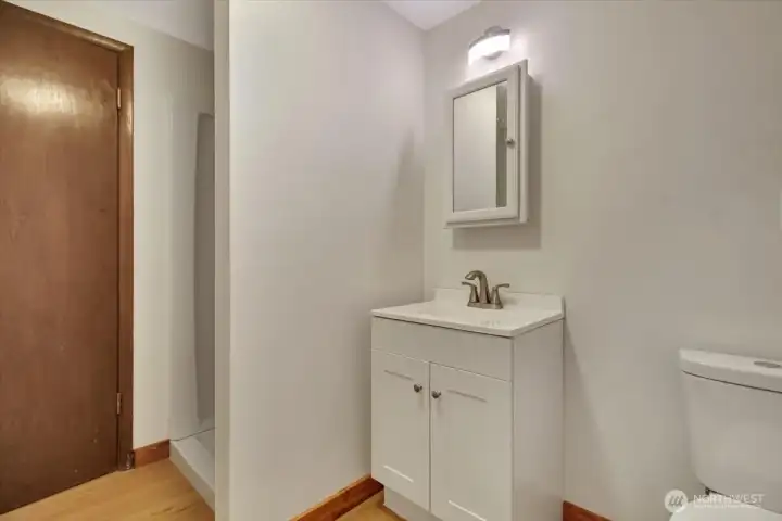 3/4   basement bathroom