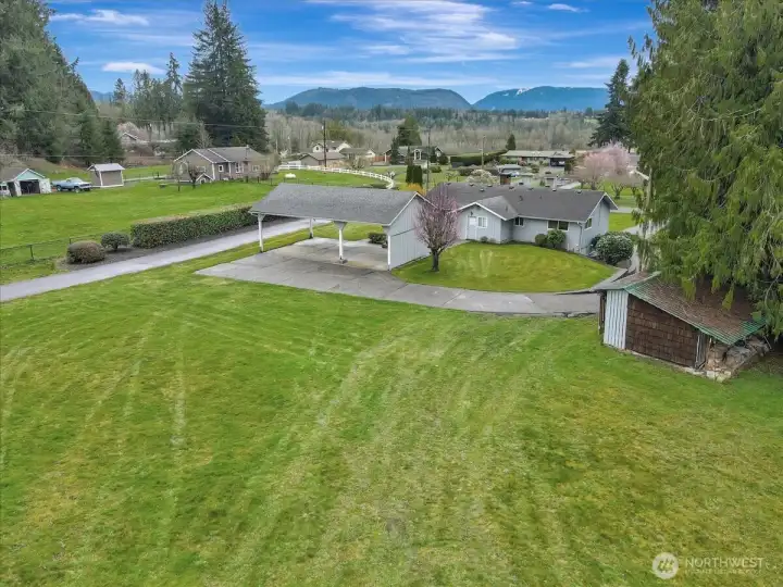 Back of home and carport