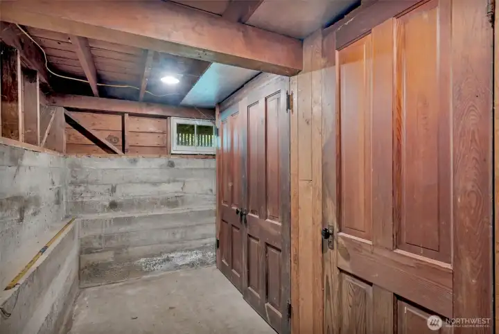 Storage room in basement.