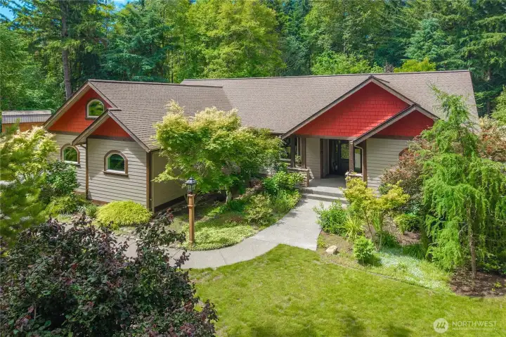 Landscaping is established and easily maintained