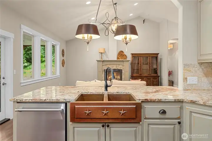 Check out this stamped copper sink!
