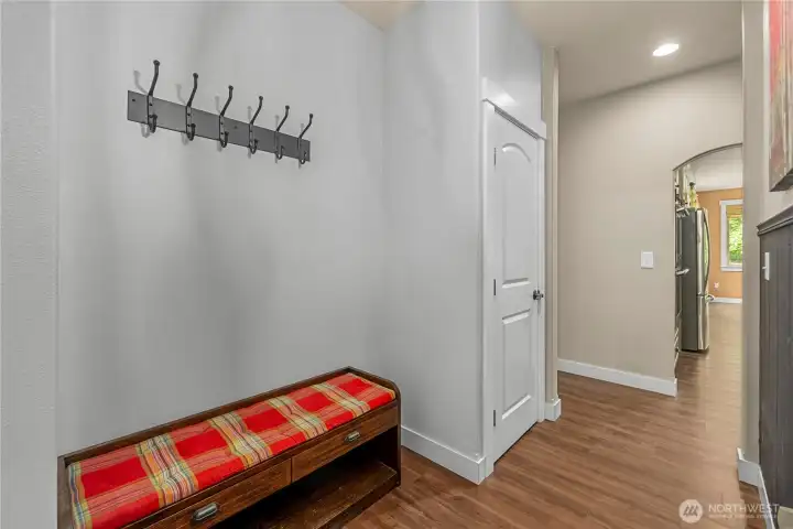 This is the mud room off the garage with laundry on the right