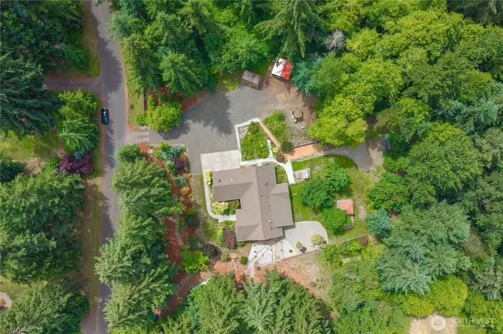 Top view. Look at all that parking!