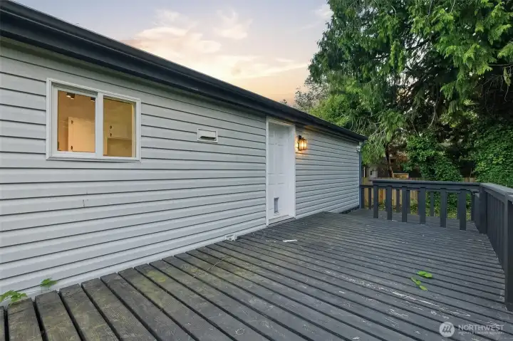 Step outside onto your expansive deck!