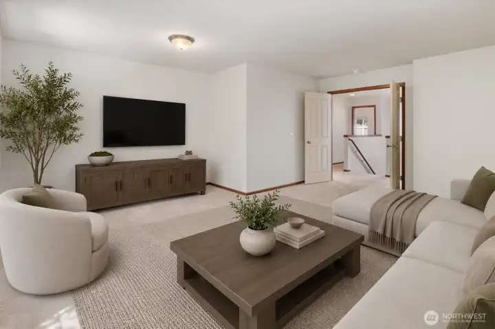 Virtually staged bonus room Virtually staged bonus room