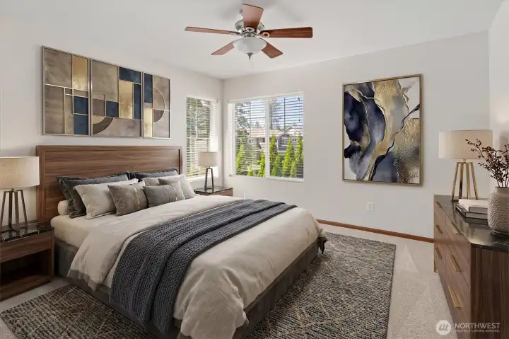 Virtually staged Bedroom 2 Virtually staged Bedroom 2