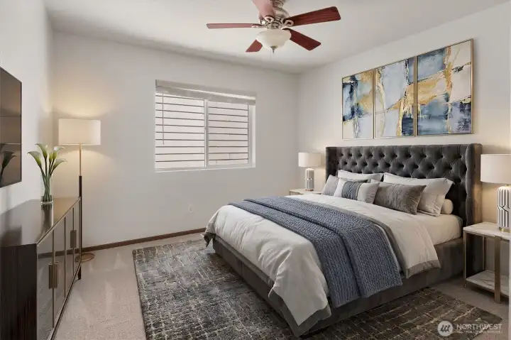 Virtually staged bedroom 3 Virtually staged bedroom 3