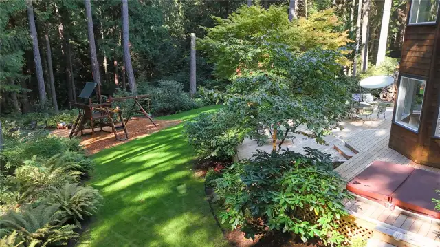 The Jacuzzi is privately sited at the end of the deck.