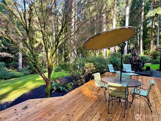 Enjoy warm days relaxing in the spa, barbecuing, playing frisbee, gardening, entertaining!