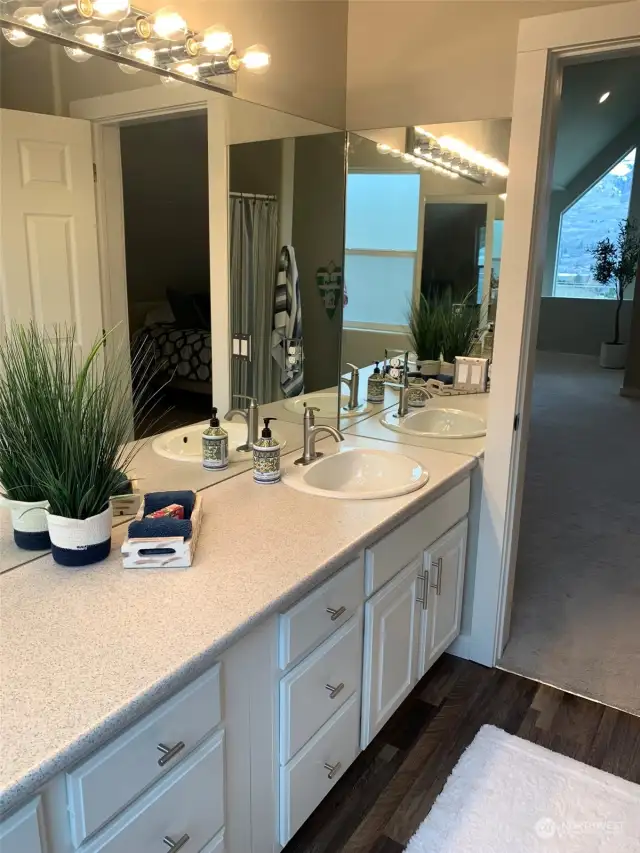 Upstairs bathroom vanity