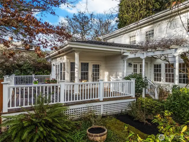 An addition was added to the home creating a large family-style room  and deck.