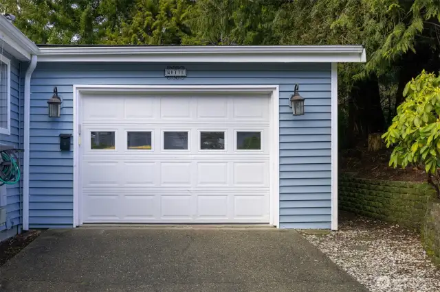 Oversized single car garage.