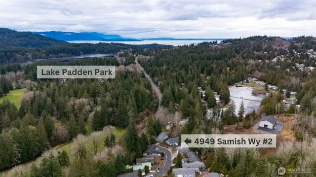 Ideal location just up the street from Lake Padden Park and golf course.