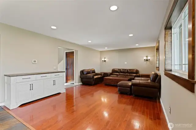 Living room off kitchen