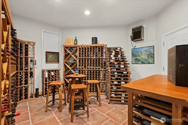 Temperature controlled wine cellar.