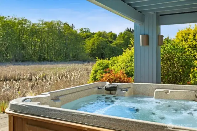 Privacy and views from your hot tub.