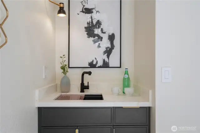Wet bar in the family room.