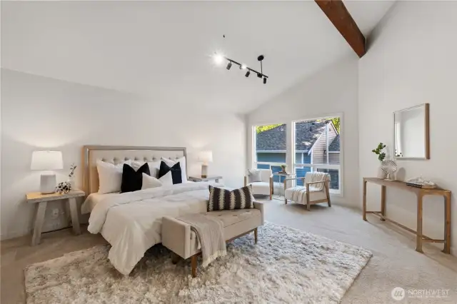 Massive primary will easily accommodate a king sized bed and large furniture sets.