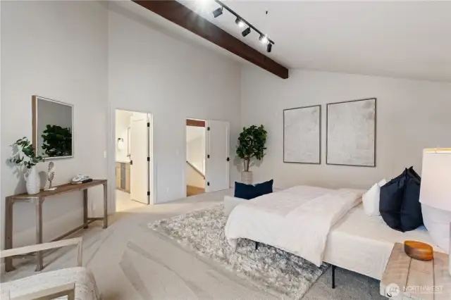 Primary suite offers new plush carpet that feel like you're walking on clouds.