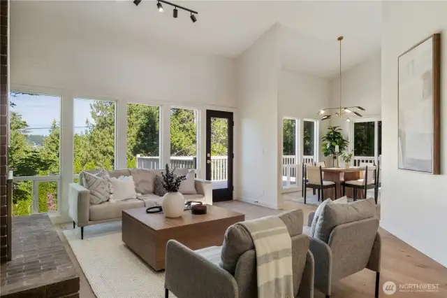 Spacious formal living that opens to the formal dining.