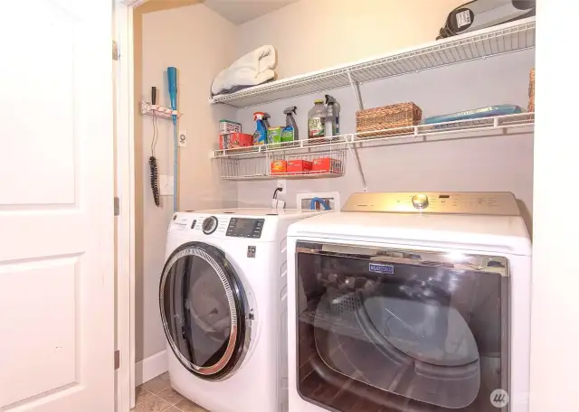 Laundry on upper floor.