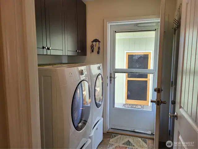Laundry Room, Utility Access & Door to Mini Breezeway to Garage