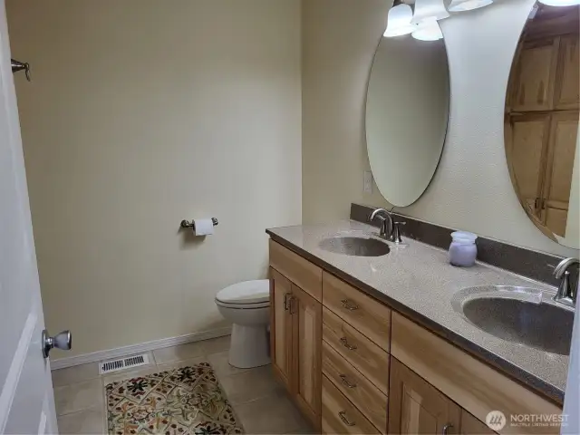 Upstairs Primary 3/4 Bath with Double Sinks