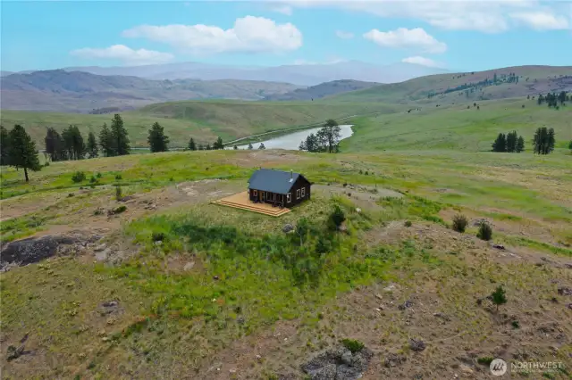 Guest cabin aerial view
